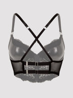Soutien-gorge zip wetlook et dentelle Fierce