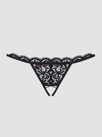String ouvert en dentelle noir