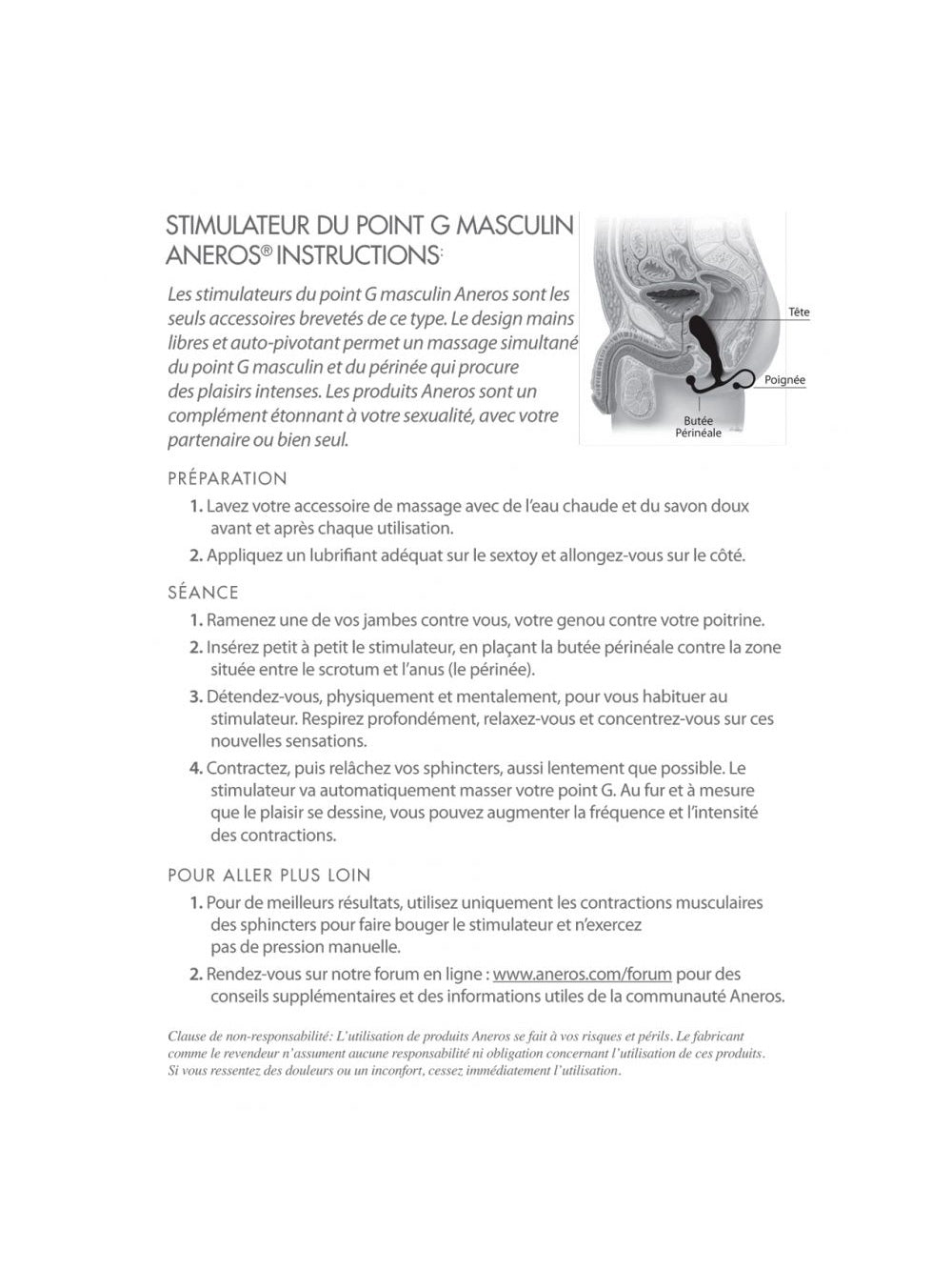Stimulateur prostatique Aneros Helix Trident