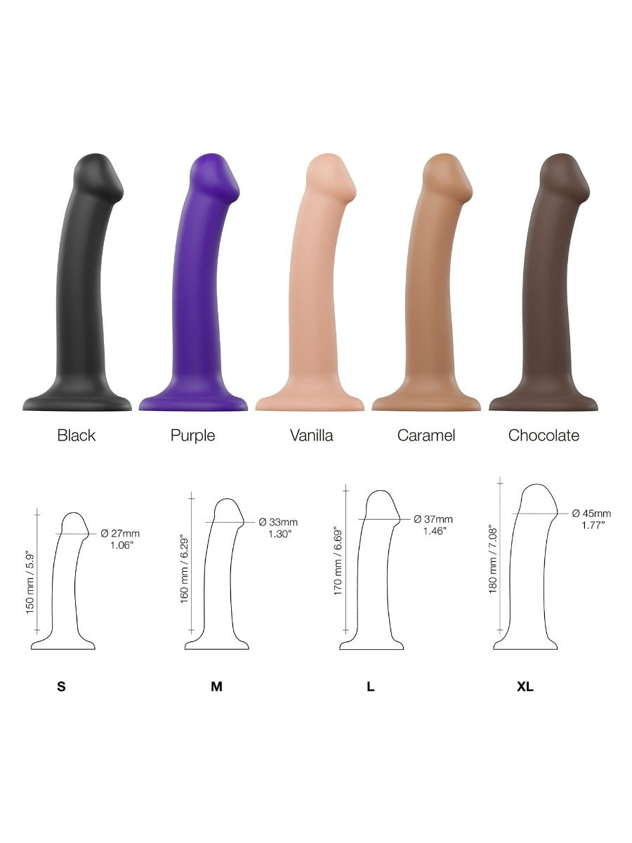 Dildo Strap-on-Me double densité Bendable