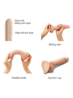 Gode ventouse réaliste Sliding Skin