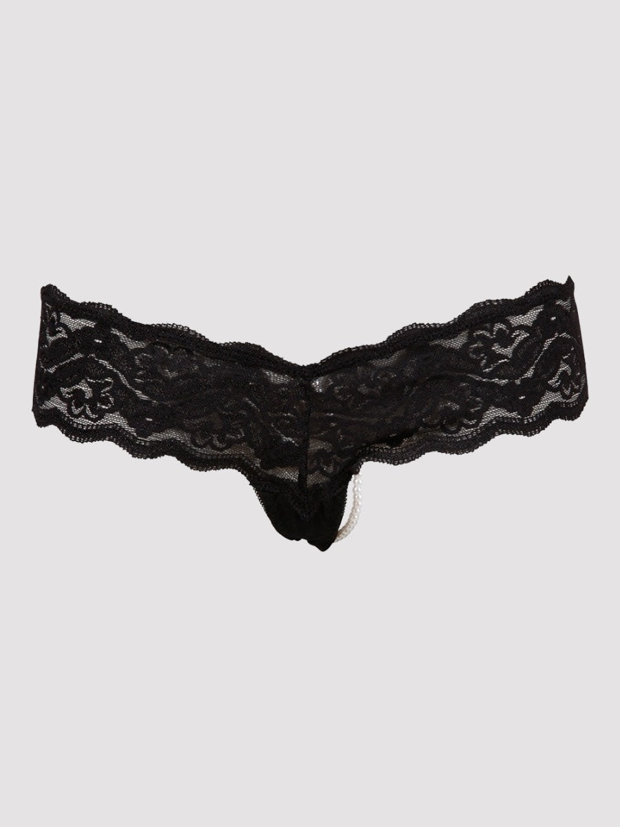 String en dentelle avec perles stimulantes