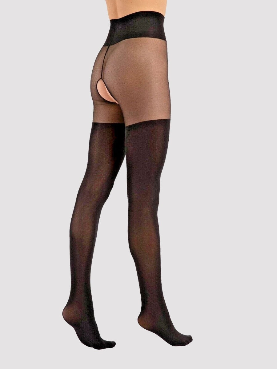 Collant Ouvert Twilight 40 DEN Noir