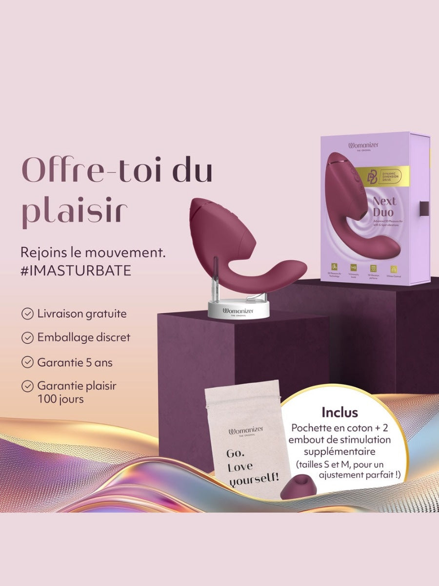 Womanizer Next Duo 3D stimulateur clitoris et point G